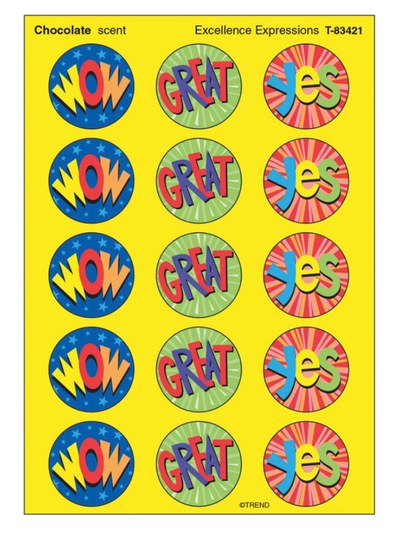 Chocolate Scent Stickers (Applause) 1" (4 Sheets)