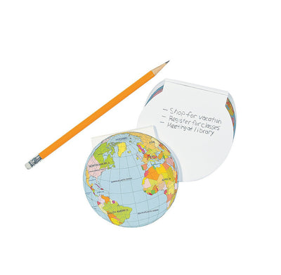 Globe Notepads  4" - 24 Pc.