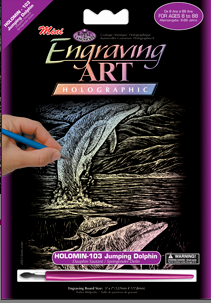 Jumping Dolphins Mini Engraving Art