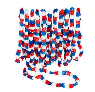 Plastic Patriotic Tri-Color Leis 12/pk