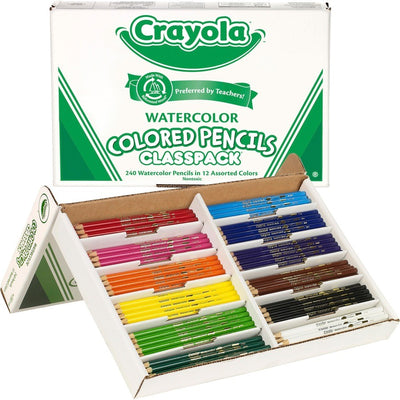 Crayola Watercolor Pencil Classpack, 12 colors 240 ct.