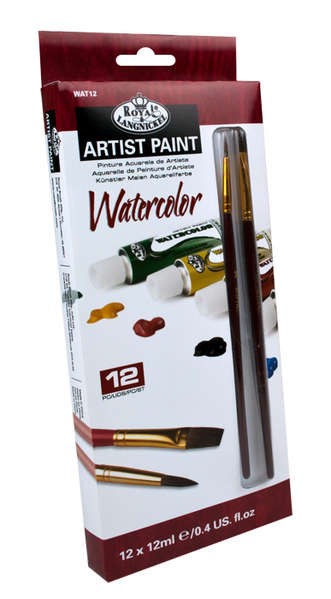 Watercolor Paint Set 12/pk+2 Brushes