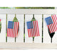 Plastic Line of American Flags  8" x 12", 15 ft.
