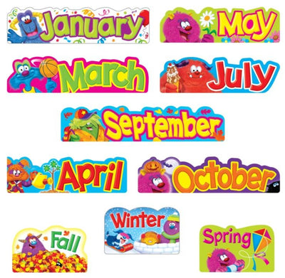 Monthly & Seasonal Headers Mini Bulletin Board Set 13 3/8" 16/pk (Discontinued)