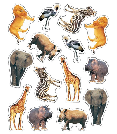 Wild Animals Shape Stickers (6 sheets)