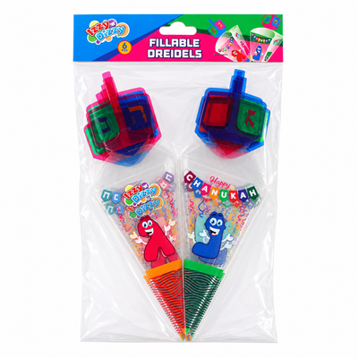 PVC Fillable Dreidels 6/pk