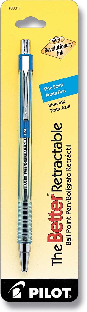 Better Retractable Blue Pen Fine Point