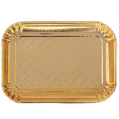 Rectangle Pastry Tray Gold 6 7/8" x 9 7/8" 1pc
