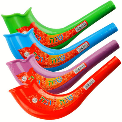 Plastic Shofar Assorted Colors 5"