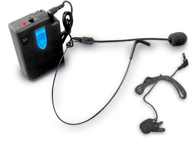 Professional UHF Wireless Headset & Lapel Microphone System With USB Powered Receiver