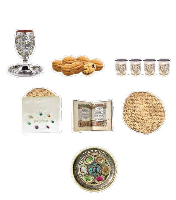 Jumbo Pesach Symbol Cutouts 7/pk (1 of each)  (Discontinued)