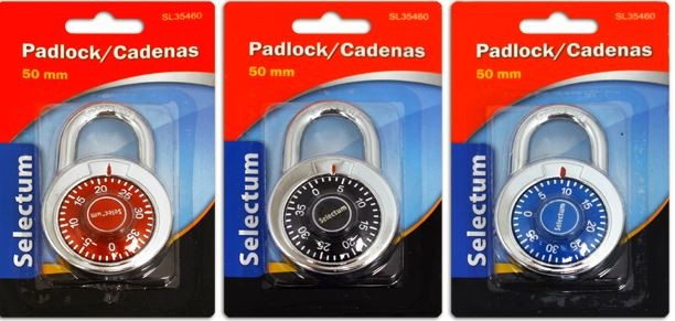 Combination Pad lock 1/pk