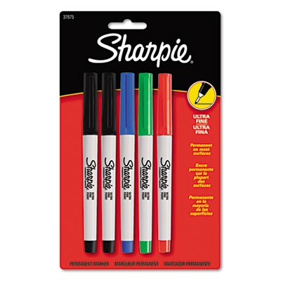 Perm.Marker, Ex.Fine Tip, Assor. Colors 5/pcs