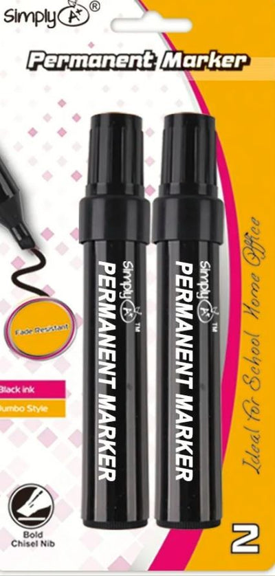 Jumbo Permanent Markers 2/pk