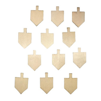 Dreidel Wood Cutout 1" 12/pk