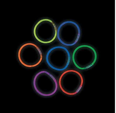Plastic Glow Bracelet Assortment 100/pk