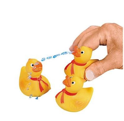 Vinyl Rubber Ducky Squirts 12/pk