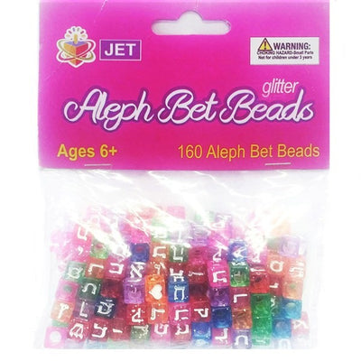 Alef Bais Glitter Beads 160/pk