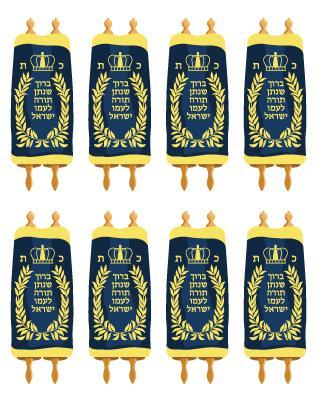 Large Sefer Torah Stickers 6 sheets