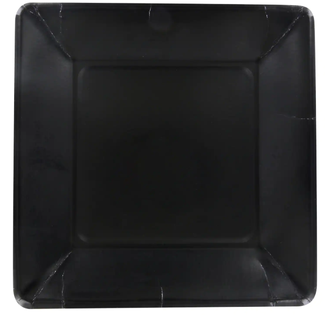 Square Paper Plate 9" 16/pk. (Black)