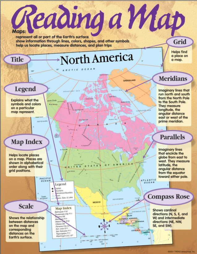 Reading a Map Learning Chart 17" x 22" 1/pk (Discontinued)