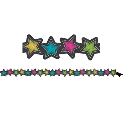 Chalkboard Brights Stars Magnetic Border 24" x 1 1/2" 12/pk