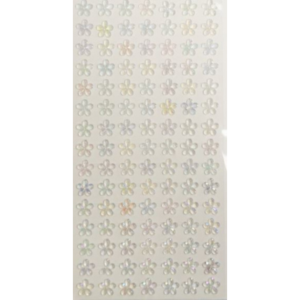 Adhesive Rhinestone Flower Clear 11mm 140/pk