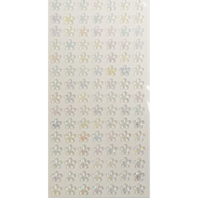Adhesive Rhinestone Flower Clear 11mm 140/pk