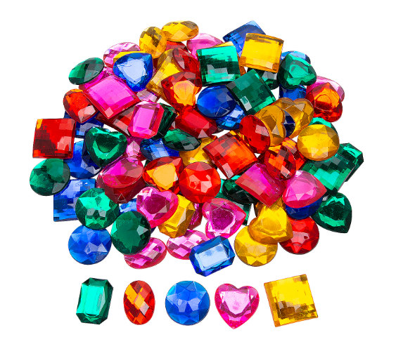 Adhesive Rhinestone Assorted Colors And Shapes 100/pk