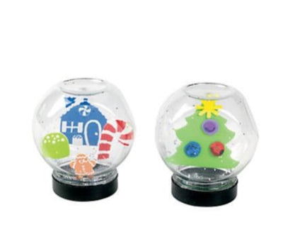 Plastic DIY Snow Globe Jars 3" 12/pk