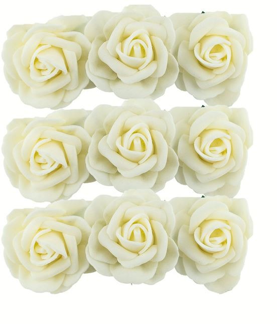 Foam flower white 1.5" 9/pk