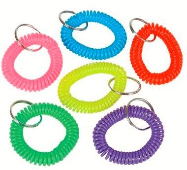 Spiral Bracelet Keychain 2.5" 12/pk