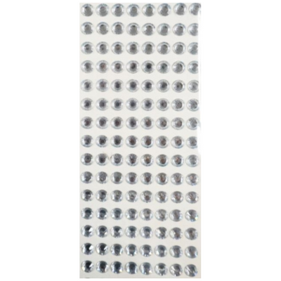 Adhesive Rhinestone Clear 10mm 144/pk