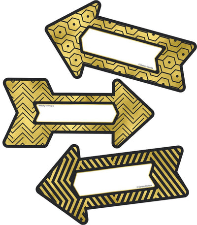 Black And Gold Arrow Accents 36/pk