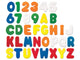 2.25" x 1/4" Fun Foam A To Z's & 1-2-3'S 36Pk