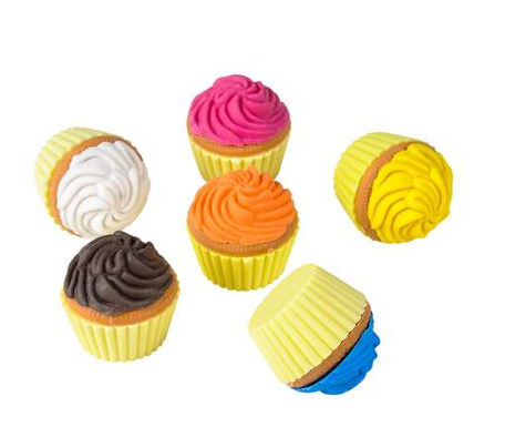 Scented Cupcake Erasers 24/pk
