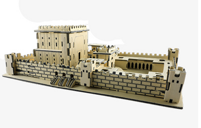 Bias Hamikdush Wood 3D Puzzle W/lines 10x6x4" (Discontinued)