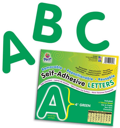 Self-Adhesive Letters, 4", 78 Characters Puffy Font (discontinued)