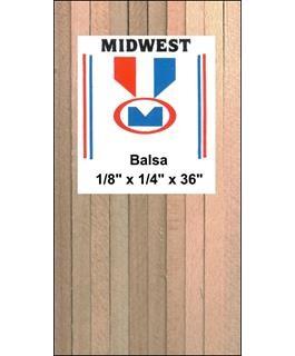 Balsa Wood 1/8" x 1/4" x 36" (Discontinued)