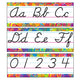 Rainbow Swirls Alphabet Line Modern Cursive Bulletin Board Set 6 1/2in x 17ft 10/pk (Discontinued)