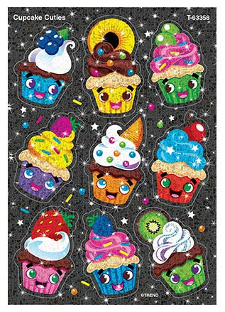 Cupcake Cuties Stickers 18/pk (2 Sheets)