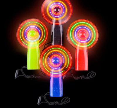 4" Light-Up Fan Necklace 1/pc