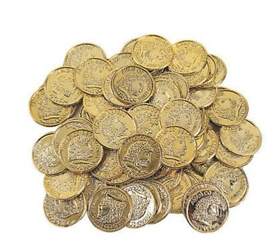 Plastic Gold Coins 1.5" 144/pk