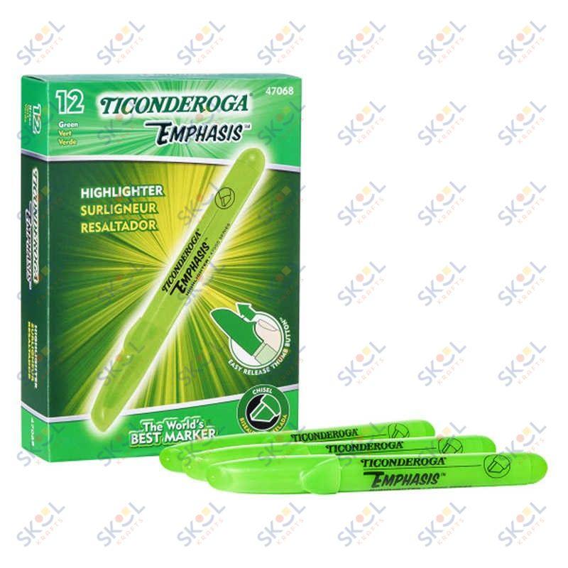 Chisel Tip Green Highlighter 1pc