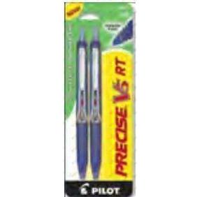 Precise V5 Retractable Pen Blue Extra Fine 2/Pk