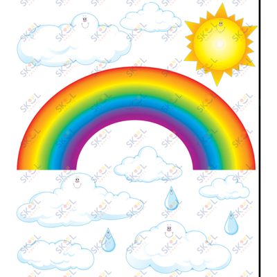 Big Rainbow Bulletin Board Set