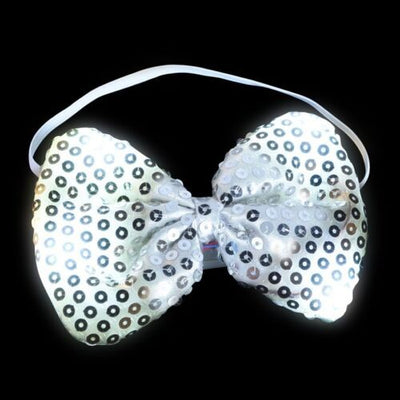 Light Up Silver Sequins Bow tie 1/pc