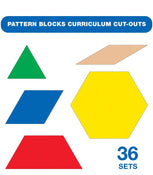 Pattern Blocks Curriculum Cutouts 36 sets