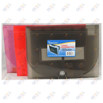 Expanding File 7 pocket Letter Size Asst. Colors