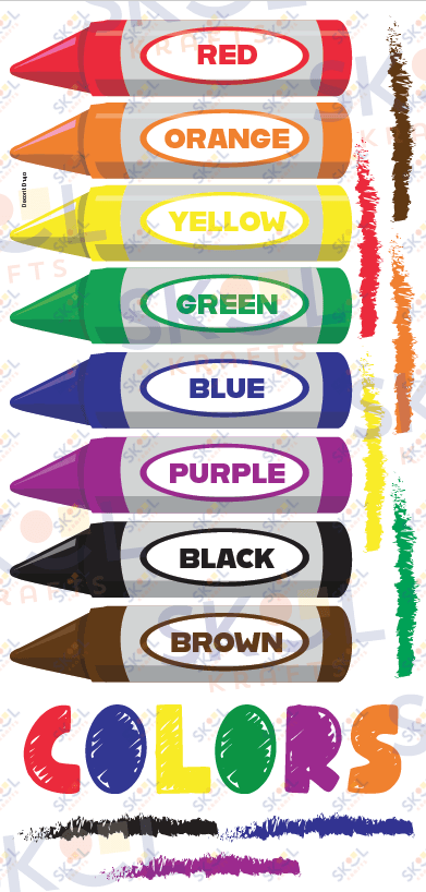 Crayon Colors Centerpiece Laminated (English)